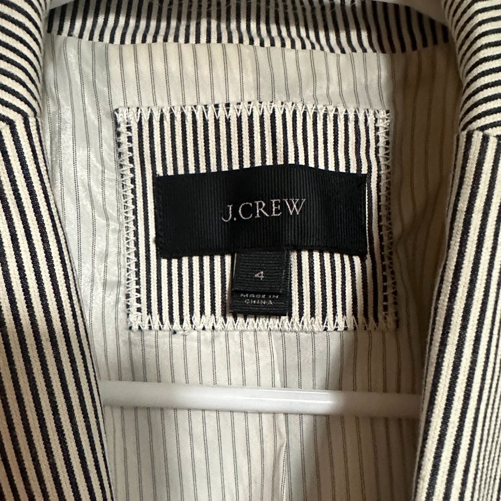 J.Crew Women's, Blue/White Pinstripe, Blazer